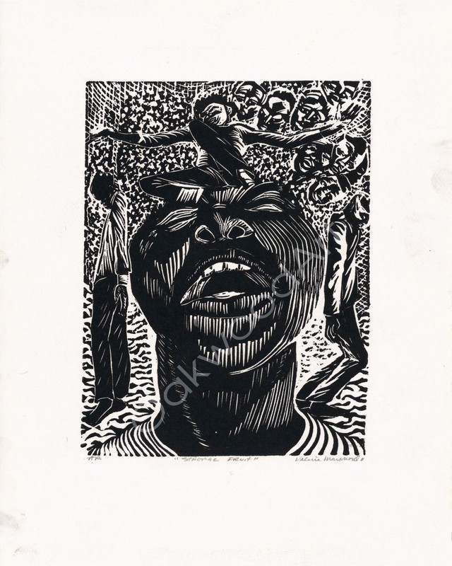 STRANGE FRUIT, African Americans, Vintage Art Engraving Reprint