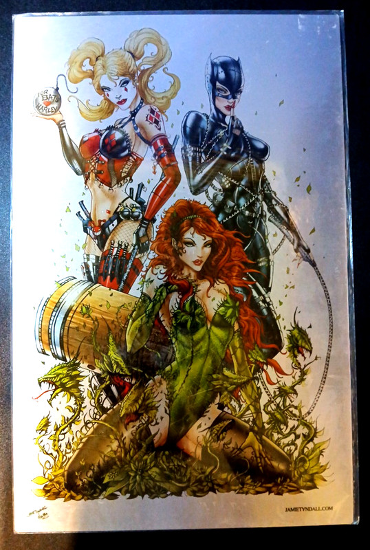 Jamie Tyndall Metal Print DC Bombshell Harley Quinn Poison Ivy Catwoman Sealed
