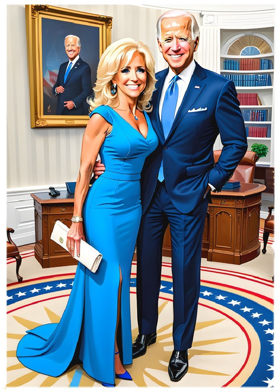 JOE BIDEN & DR JILL BIDEN * Fun Novelty * POLITICS * Art Card * ATC ACEO