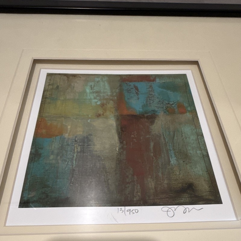 JENNIFER GOLDBERGER ABSTRACT PRINT - SIGNED & NUMBERED - MATTED FRAMED gallery