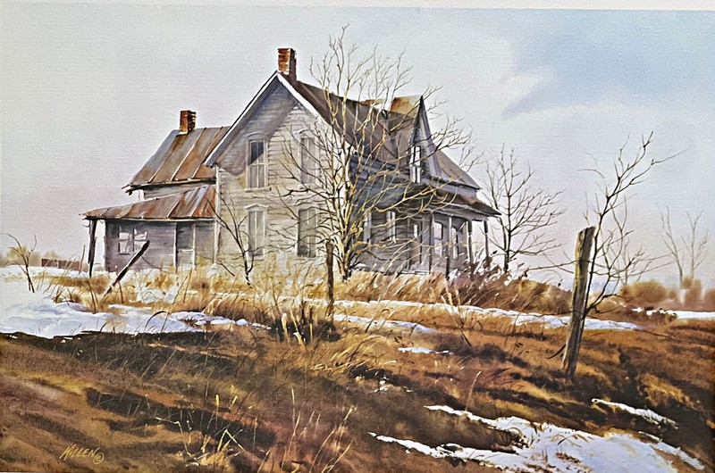 Jim Killen Old Farmstead Art Print Signed/Numbered Yesteryears 25″x16.25″