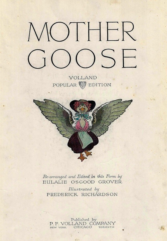 Antique Queen of Hearts Mother Goose Rhyme Art Print 1915 Dual Sided 8 x 10.5 gallery