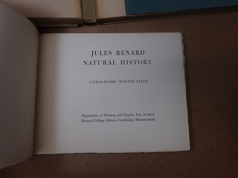 JULES RENARD Signed Limited Edition Art NATURAL HISTORY Walter Stein Lithographs gallery