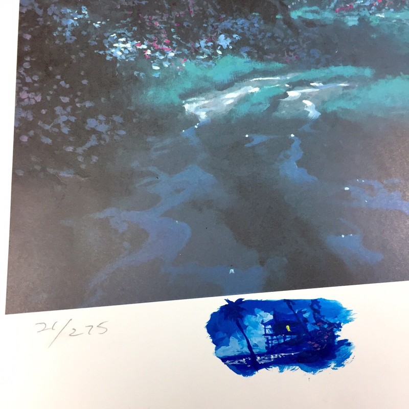 James Coleman Night Fragrance Hand Signed Lithograph 21 / 275 Tropical Waterfall gallery