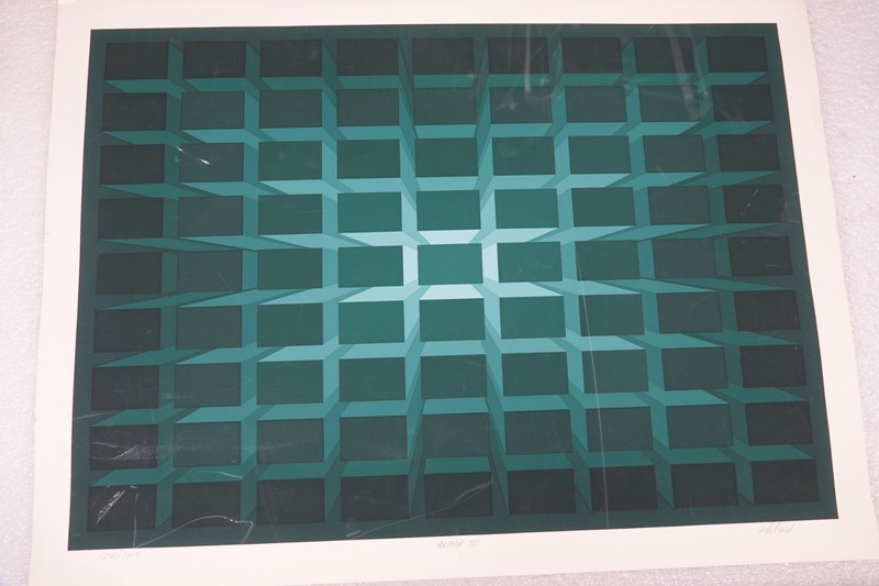 LIMITED EDITION 124/195 SIGNED BRIAN HALSEY SERIGRAPH ALPHA 111 PRINT YEAR 1976