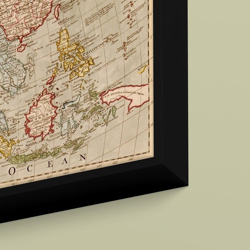 Vintage Maps - Asia 'S - Art Print on Paper or Canvas gallery