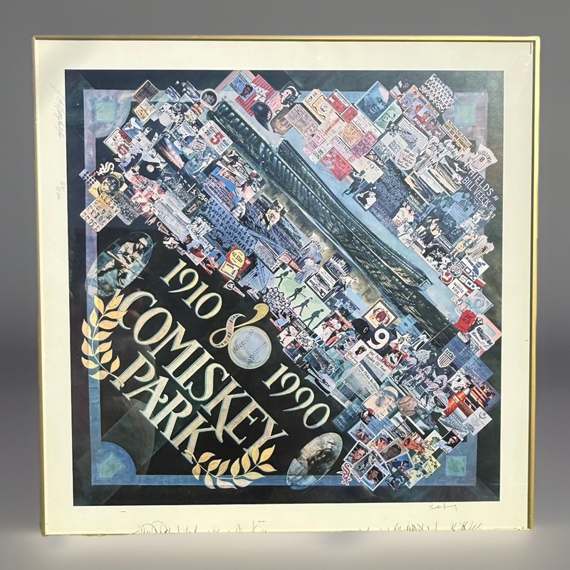 Ltd Edition 80th Anniversary Comiskey Park Baseball Print VGC Collectible Art