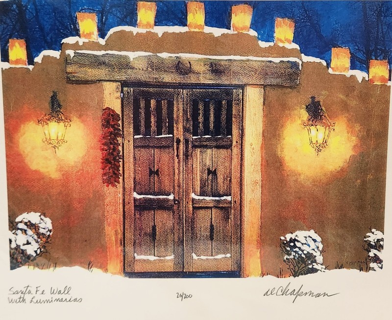 Al Chapman Signed, New Mexico - SANTA FE WALL - Fine Art Print 26/200 14"×11" gallery