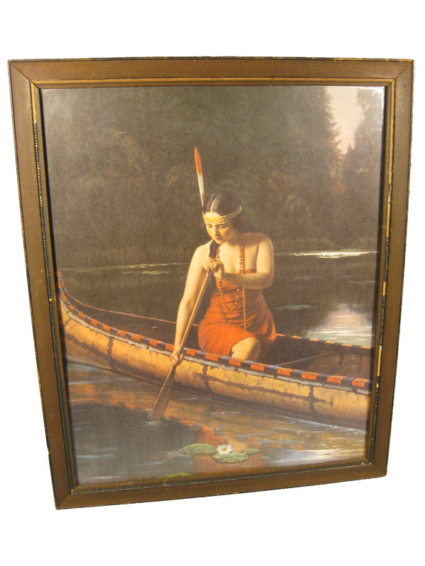 Nice Vintage Indian Maidan Print 15" Tall X 12" Wide