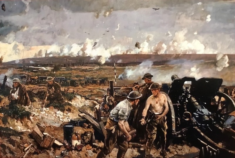 Royal Artillery Vimy Ridge 1st WW. Print On Board 12 X 8 Inches