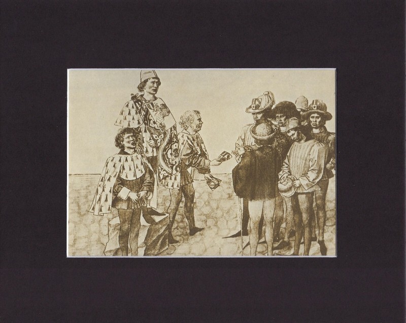 8X10 Black Matted Painting Print Art Picture: Anonymous, The King of Arms
