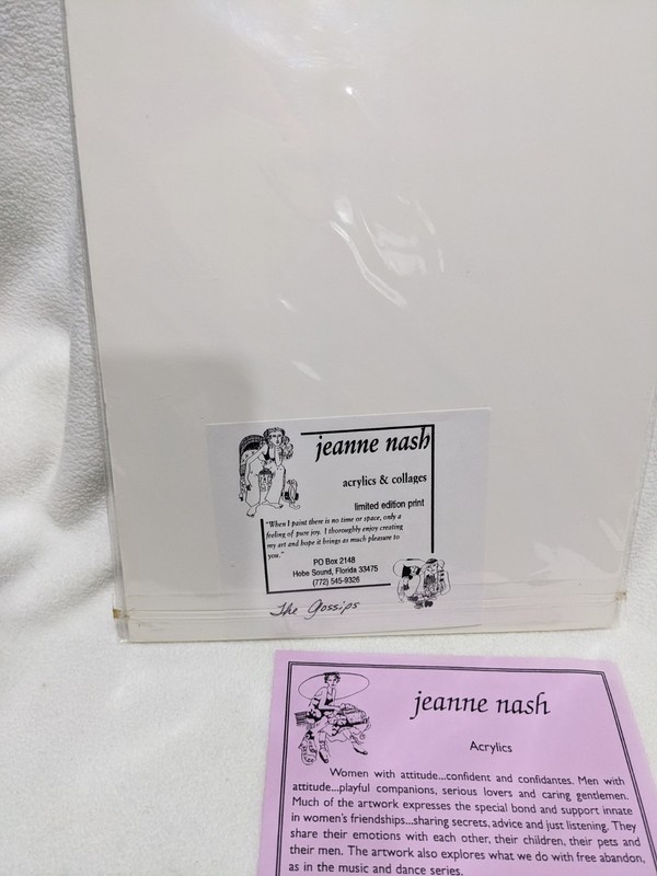 Jeanne Nash "The Gossips" Reproduction 8 X 10 Matt Signed Numbered 5/300 gallery