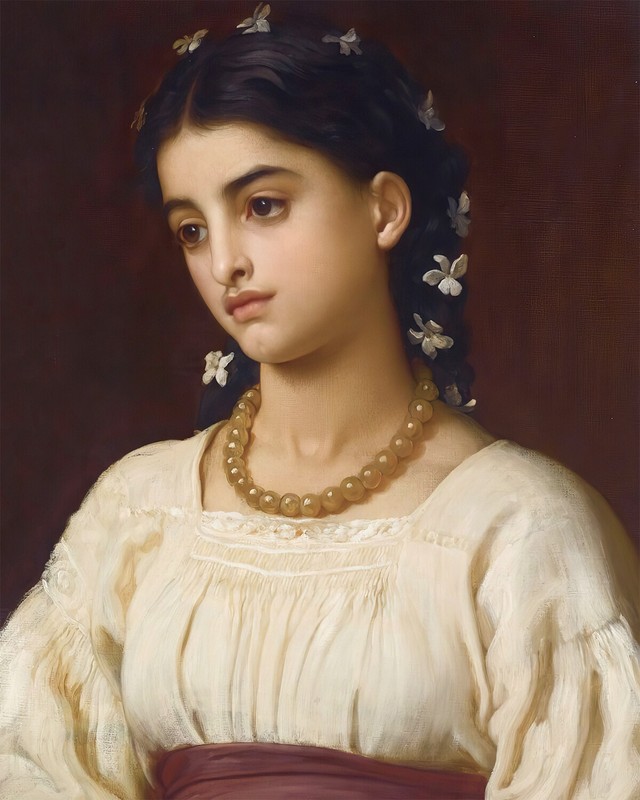 1800s Portrait of a Spanish Beauty Painting Giclee Print on Fine Art Paper