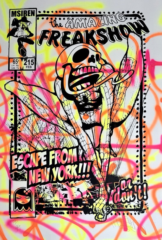 Matt Siren Escape From New York – Hand Embellished Edition Scary Girl Spiderman