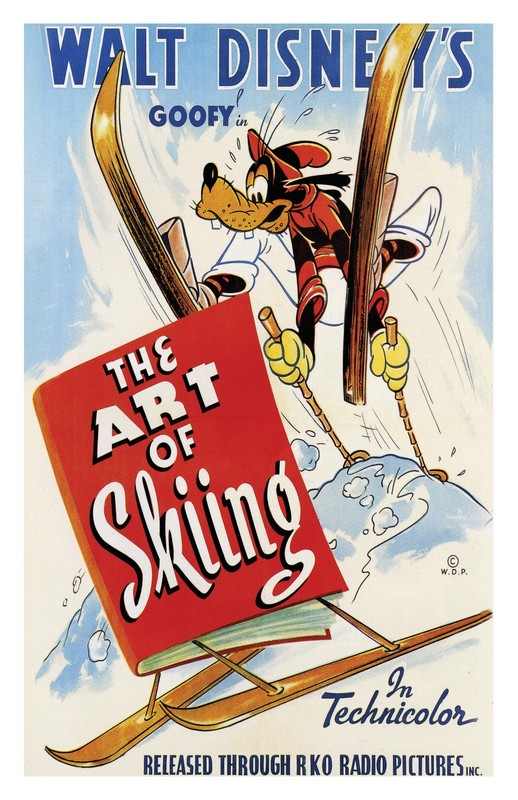 Goofy Art of Skiing Vintage Theatrical 13×19 Glossy Print