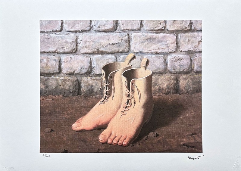 RENÉ MAGRITTE - The Red model - signed, numbered edition 40/100, 50x70cm