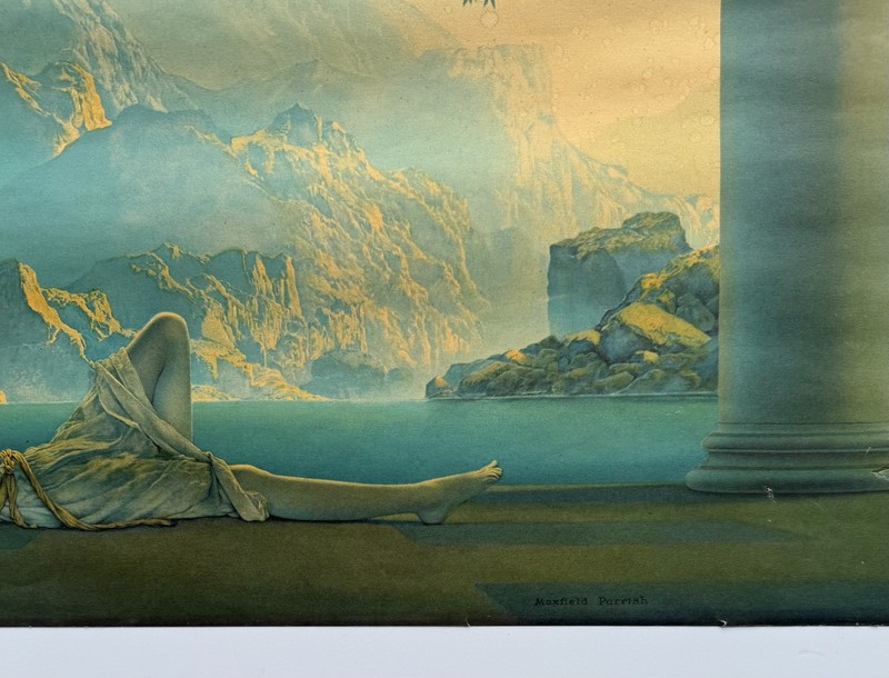 Maxfield Parrish Daybreak Original 1920s House of Art Print 17.5x29.5 Fair gallery