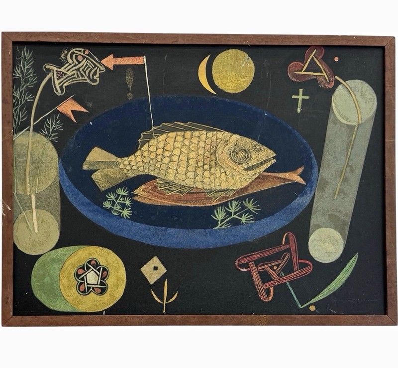 VINTAGE PAUL KLEE AROUND THE FISH SERIGRAPH 1957 MOMA SERIES