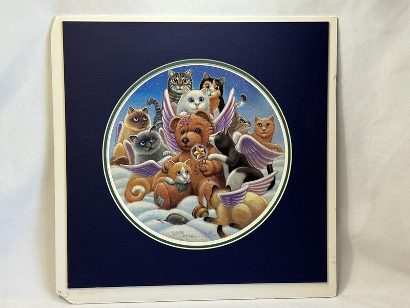 Randal Spangler Limited Edition Print 1998 Teddy Bear Angel Cats gallery