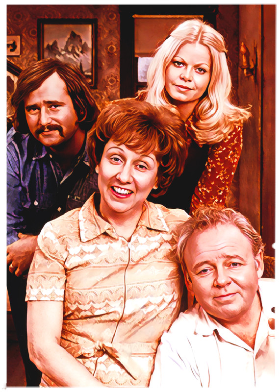 ALL IN THE FAMILY * Fun Novelty * TELEVISION * Art Card * ATC ACEO