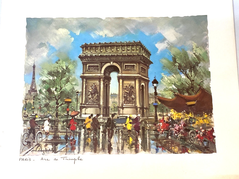 5 Maurice Legendre Oil Painting Prints Paris France Scenes 14" X 12" gallery