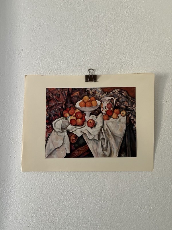 Cézanne 50s First Edition Full Color Print “Still Life With Apples And Oranges”