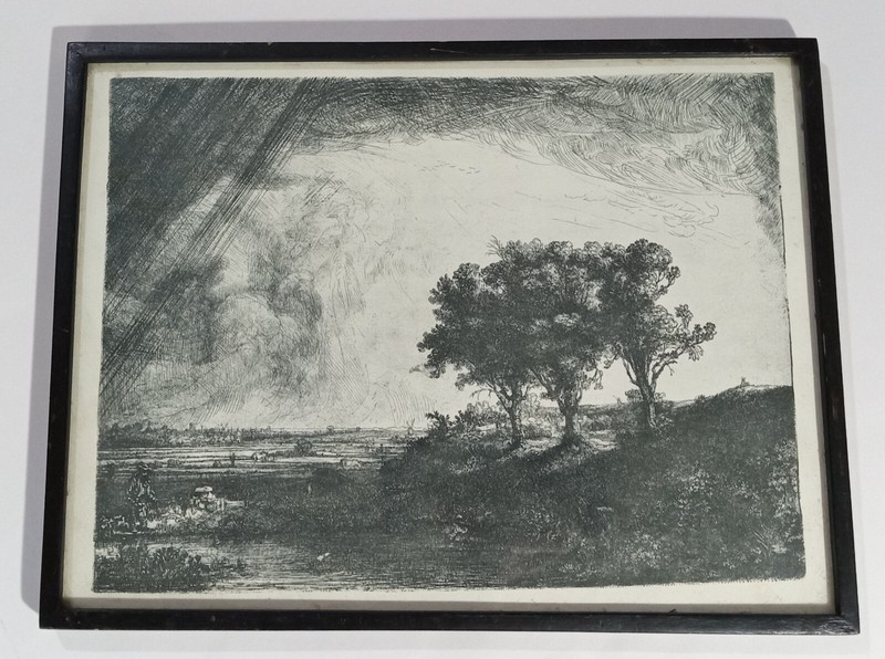 Rembrandt The Three Trees 9×12 Inch Wall Art Print Bangladesh Saju Art Gallery