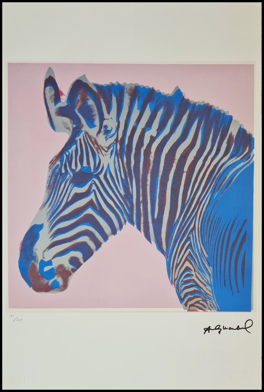Andy Warhol * Zebra * 57 X 38 Cm * Signed Lithograph * Limited # 41/100