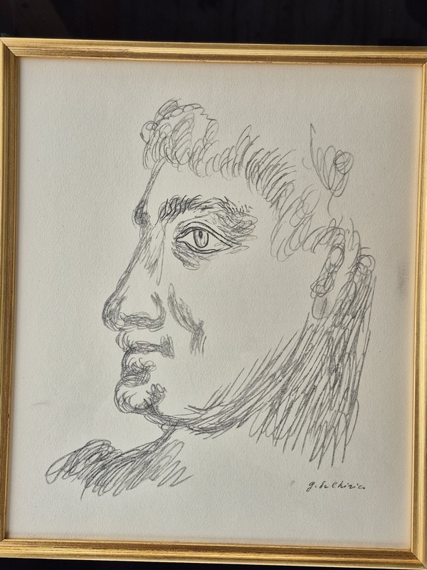 Gregorio de Chiricio 1928 Self-Portrait Limited edition Lithograph signed gallery