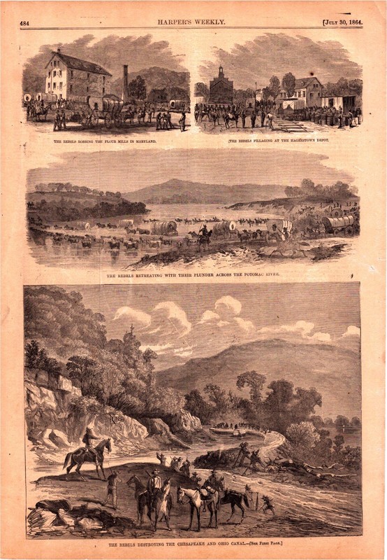 Confederate Raid Maryland 1864 Flour Mills Depot Canal Sabotage Potomac Retreat