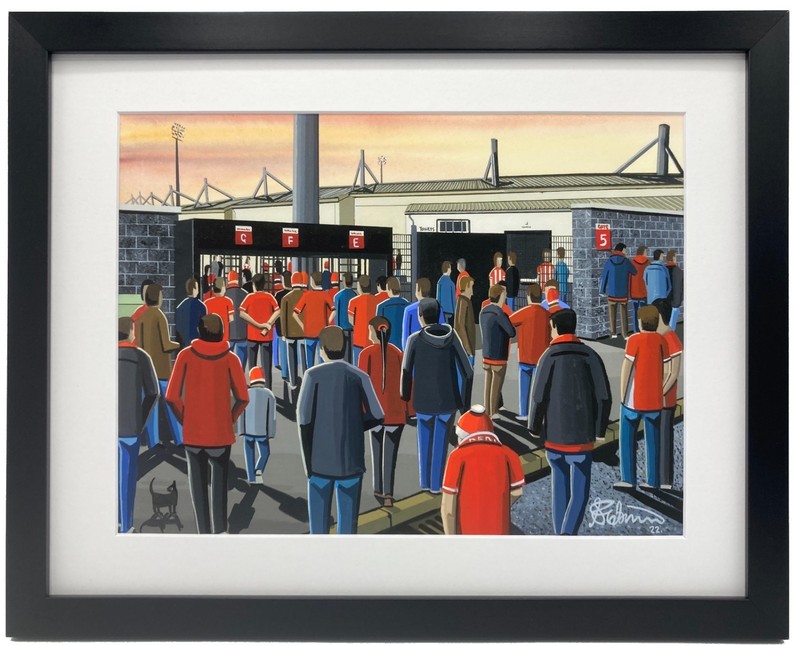 Derry, Brandywell Stadium. City Football Club FC Wall Art Print 14″ x 11″ Frame