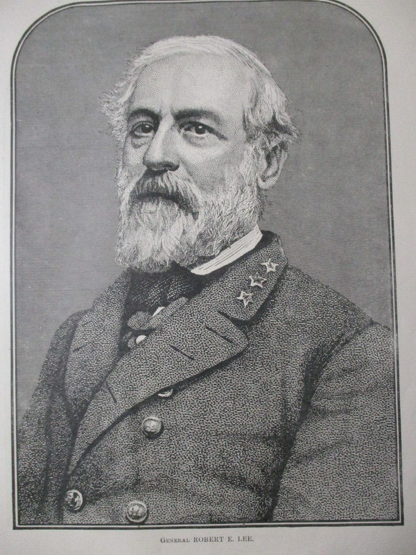 1898 Civil War Print - Confederate General Robert E. Lee - FRAME FOR MAN CAVE gallery