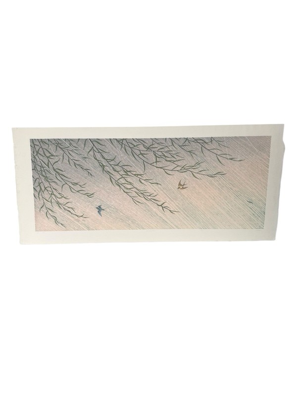 Suezan Aikins Rainwillow Original Woodblock Print 122/200 Signed Matted 8 Blocks