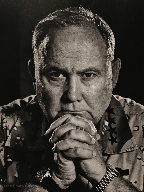 1991 Vintage NORMAN SCHWARZKOPF US Army General By YOUSUF KARSH Photo Engraving