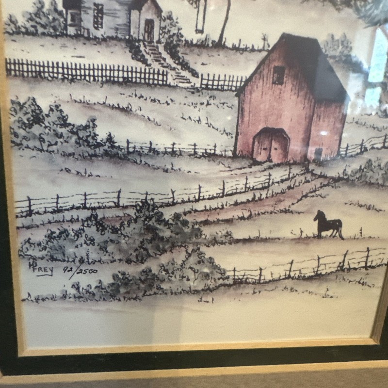 MB Frey Amish Rural Country Scene - Limited Edition 92/2500 horse buggy Print gallery