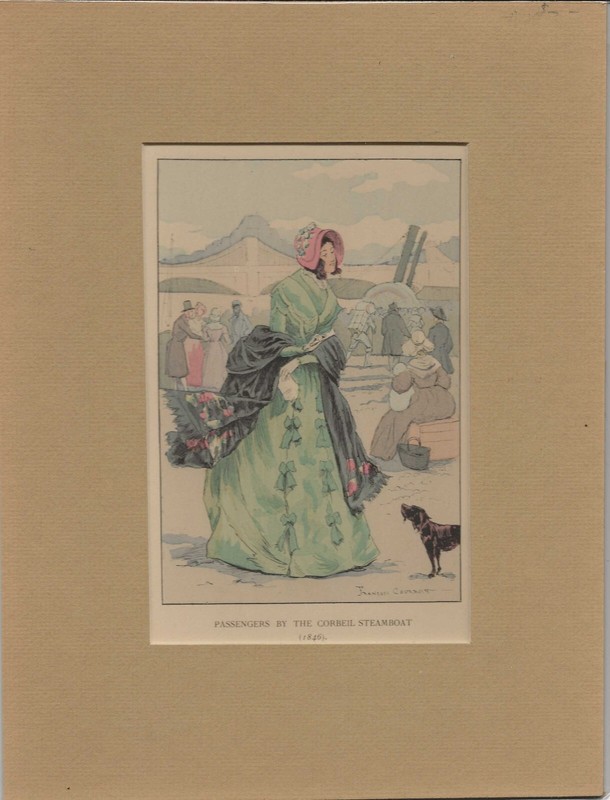 1898 Women’s History of French Fashion Watercolor Print #55