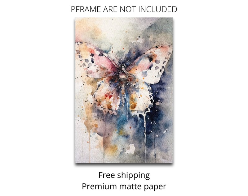 Butterfly Watercolor Painting Print High Quality choose sizes gallery