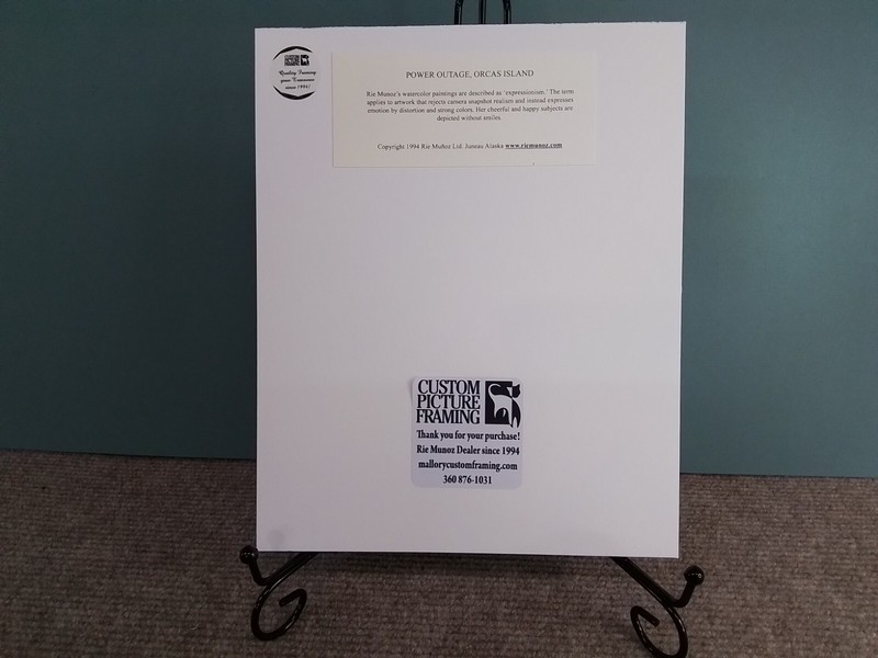 Rie Munoz New Custom Matted Art Card Lithograph "POWER OUTAGE, ORCAS" gallery