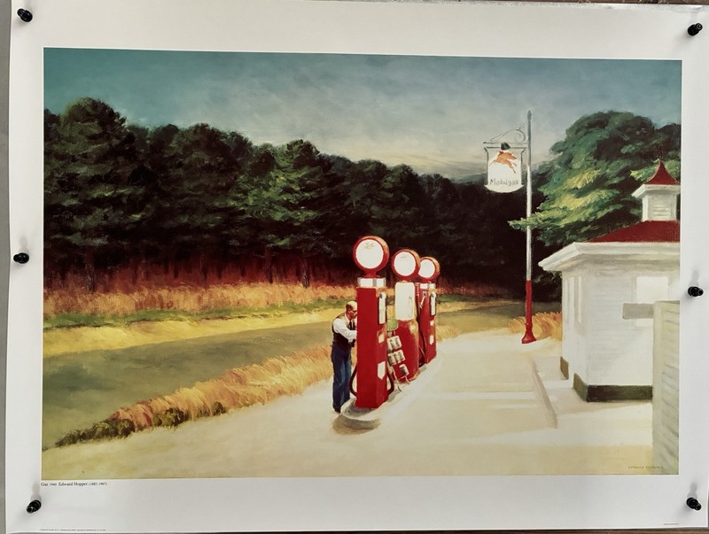 Edward Hopper Gas MoMA New York Vintage Art Poster Gas Station