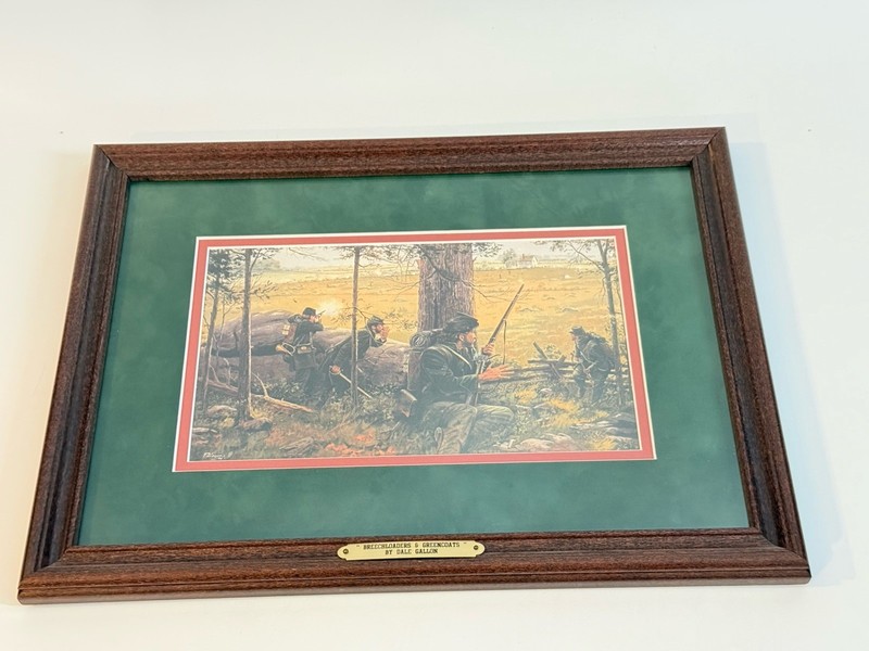 Dale Gallon Gettysburg Print “Breechloaders & Greencoats” Double Matted