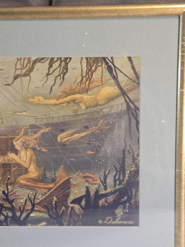 Print Of "The Curious Deep" fantasy artist David Delamare Sealed gallery