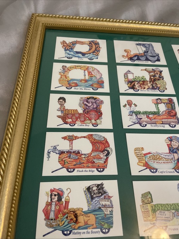 Framed Chaos Float Cards From Mardi Gras 2013 New Orleans gallery