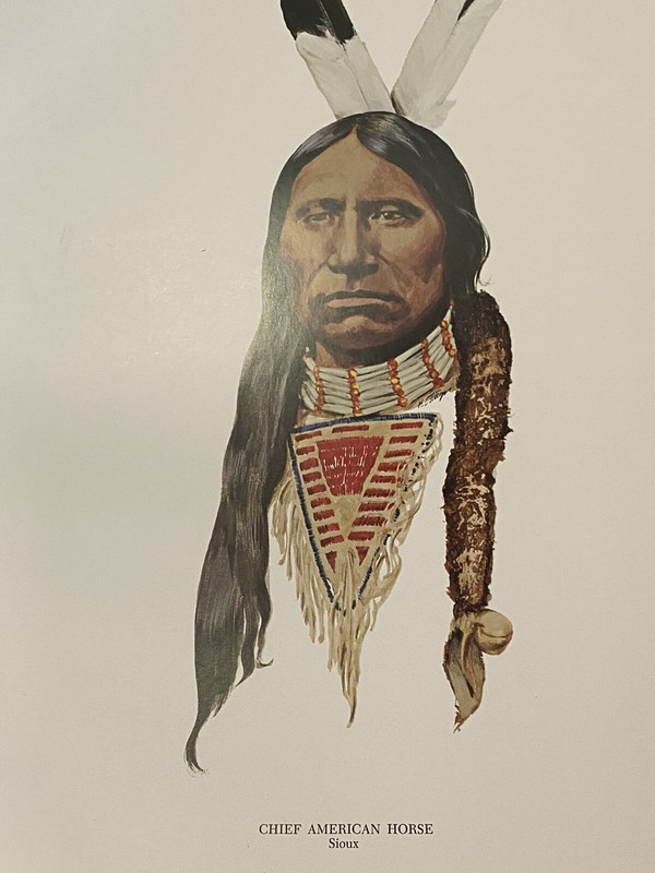 Native American Lithograph Prints By Kenneth Ottinger " Chief American Horse" gallery