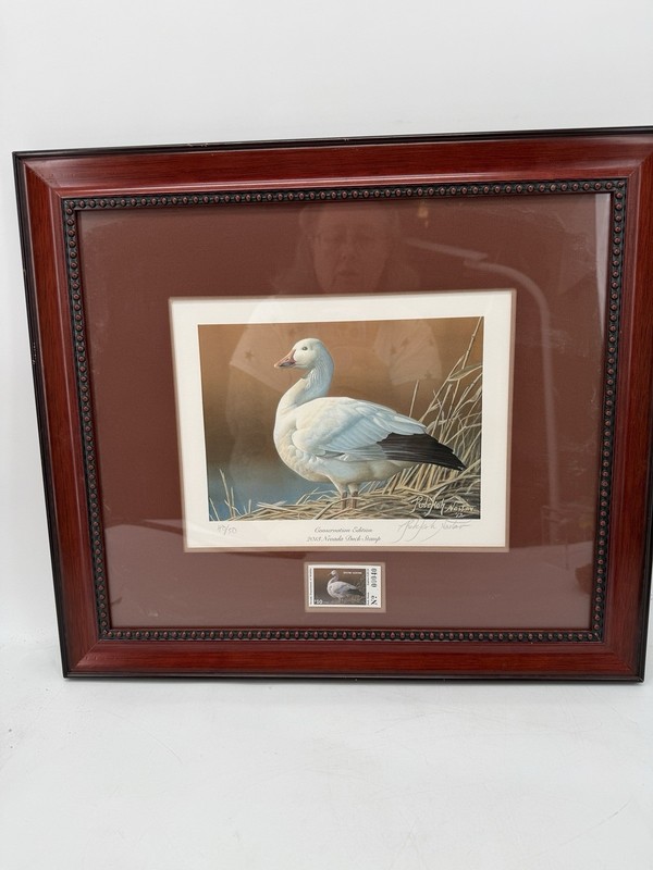 Snow Goose 2013 Print & Stamp set by Rekekah Knight #40/50ce Ducks Unlimited COA