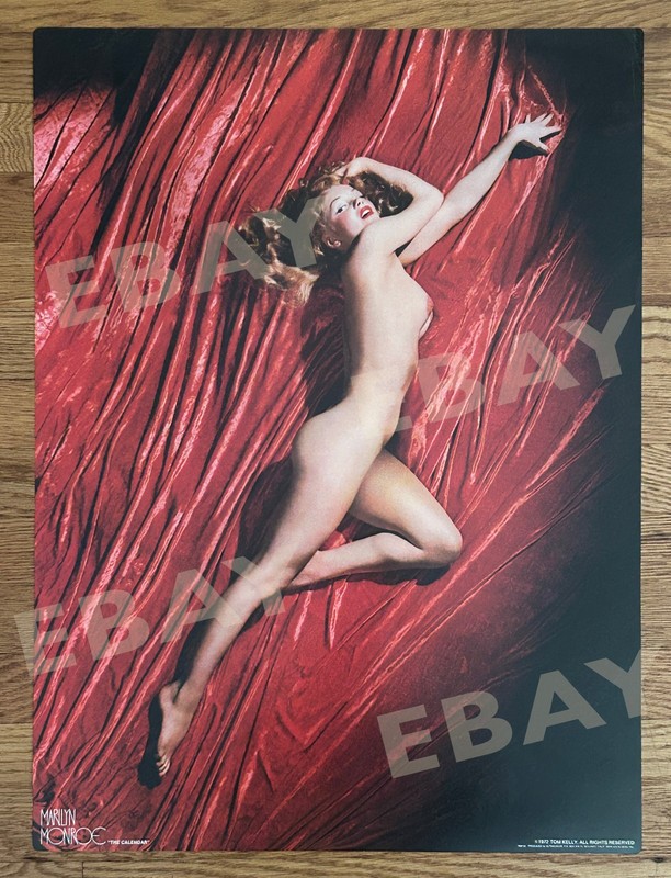 MARILYN MONROE “THE CALENDAR” TOM KELLY VINTAGE 1972 18×24 POSTER