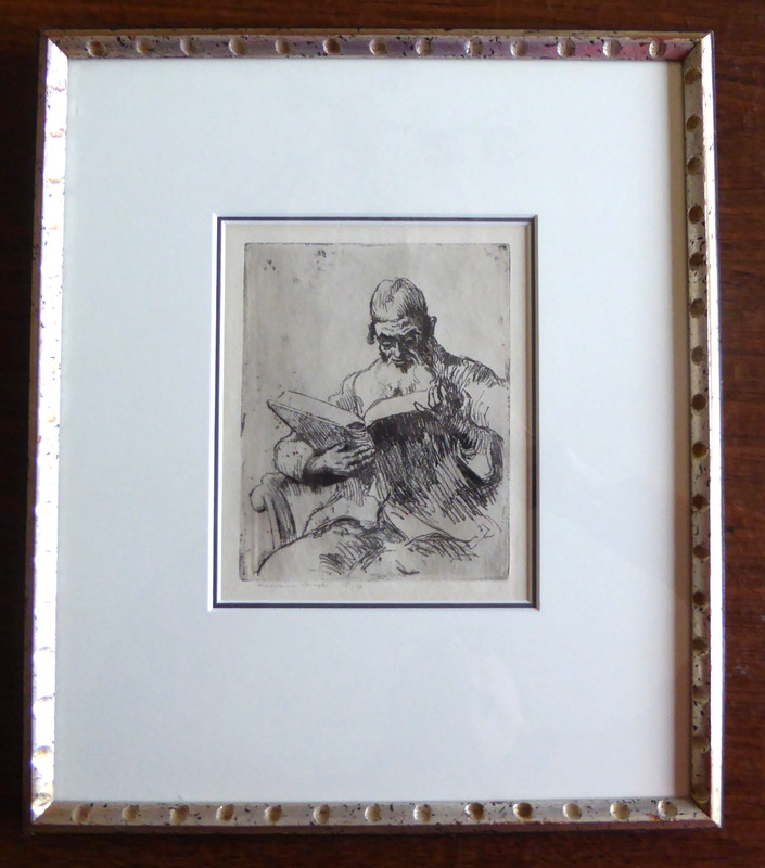 Hermann Struck Etching Signed Numbered 15/30 TALMUDIST II Israel Safrai Judaica