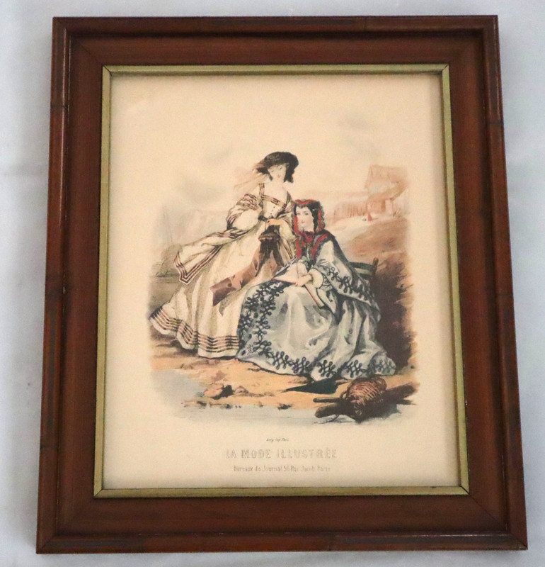 FRAMED FASHION Leroy Imp. Paris «LA MODE ILLUSTREE» PRINT