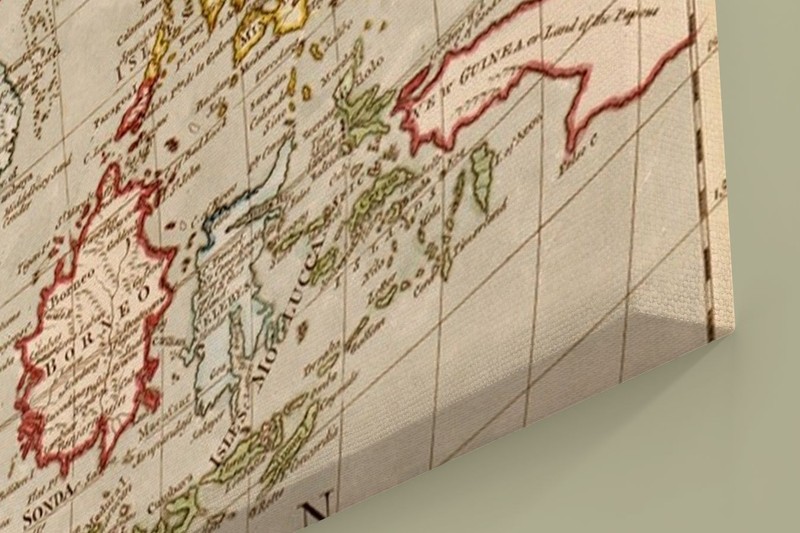 Vintage Maps - Asia 'S - Art Print on Paper or Canvas gallery