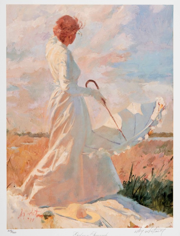 Coby Whitmore «Girl on a Savannah» Limited Edition Print. Signed and numbered