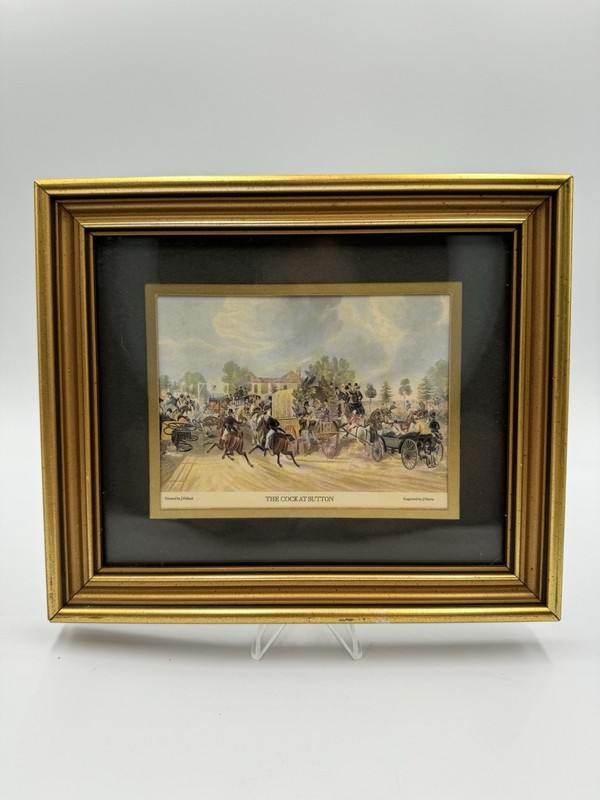 James Pollard Cock at Sutton Framed Print English Fox Hunt Coaching Art